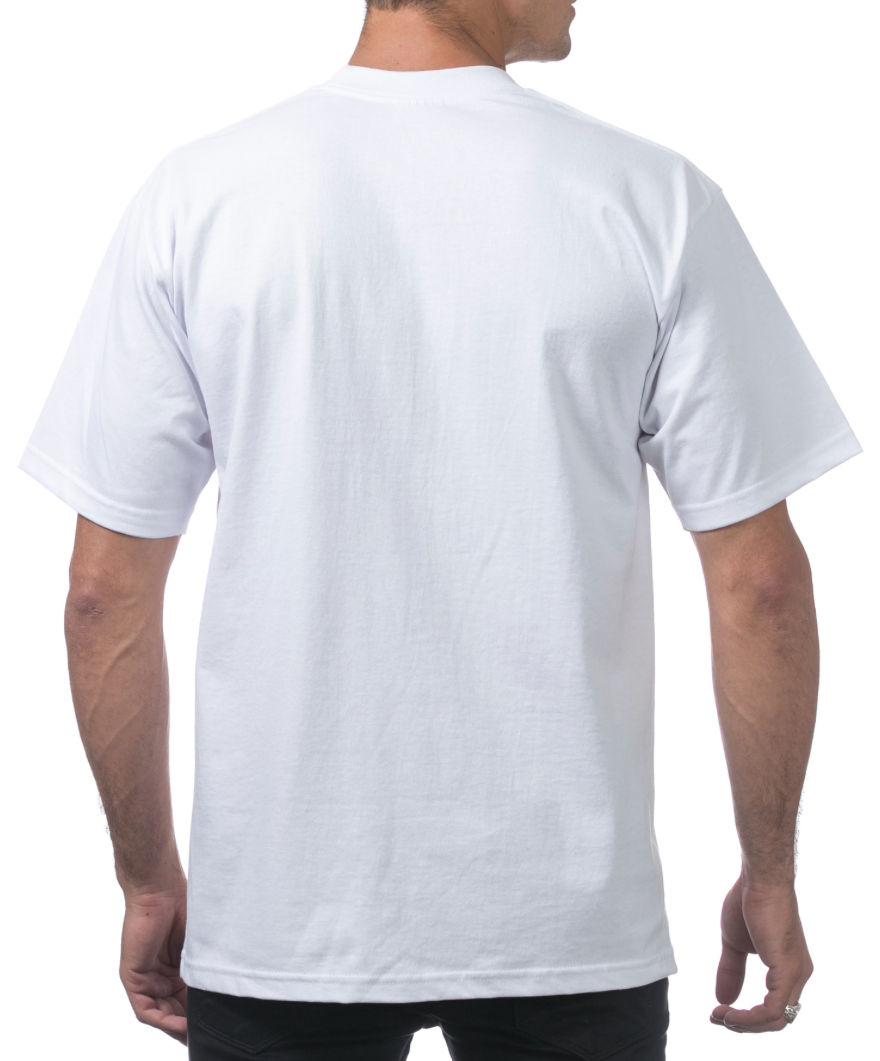 WHITE PRO CLUB HEAVYWEIGHT TEE